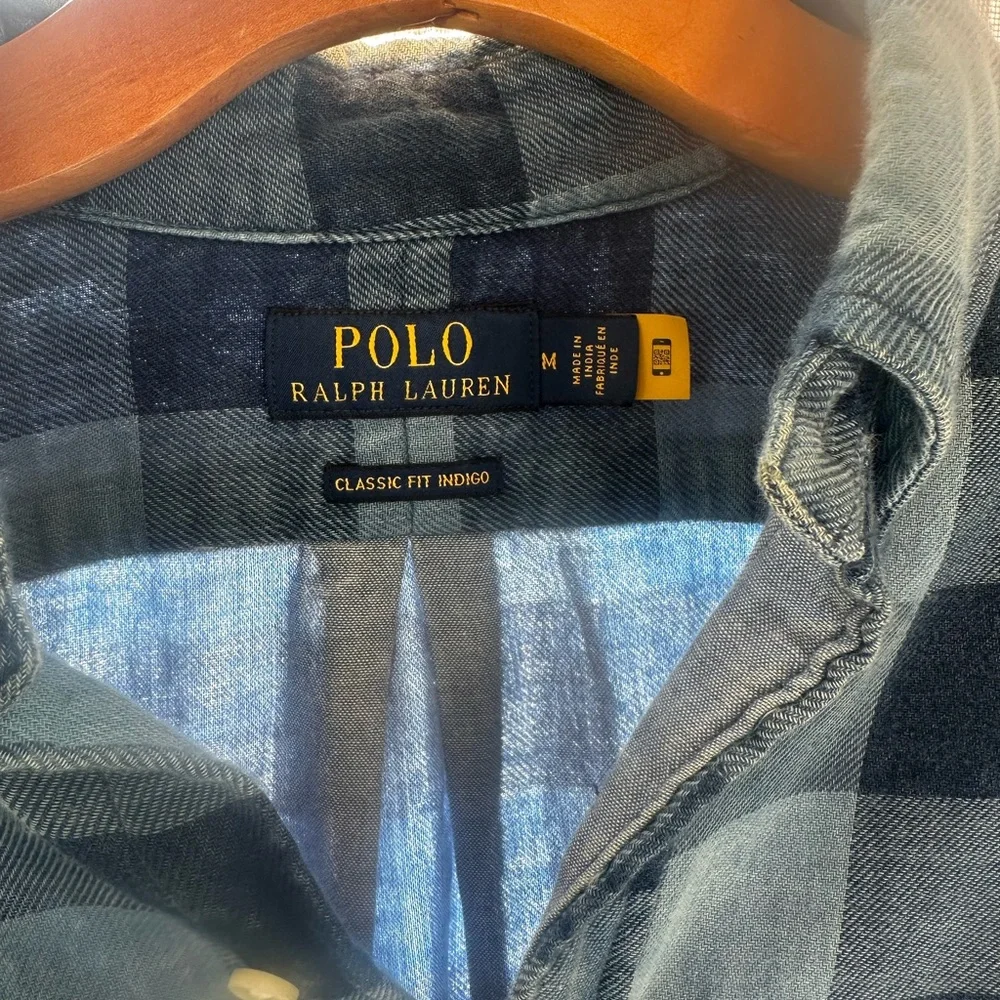 Polo by Ralph Lauren Men's Blue Checkered Shirt - Picture 2 of 4